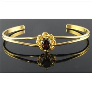 Vintage Gold Plated Rhodolite Garnet Bracelet